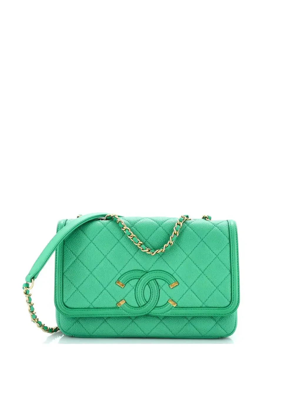 Chanel Filigree Flap Bag Quilted Caviar #307039C30B